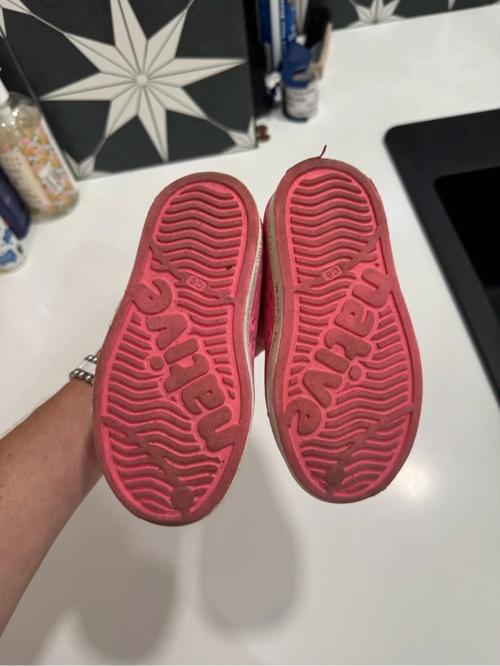 Native Jefferson Pink girl’s  Water Shoes Slip-On